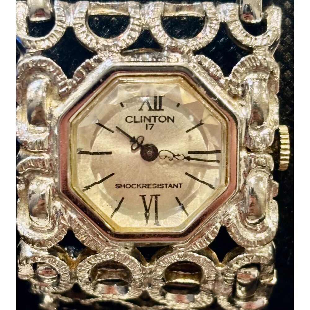 Vintage Clinton 17-Jewel Art Deco Mechanical Watch – WORKING & TICKING!